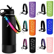 for aquaflask boot bag non-slip silicone aqua flask boot cover water bottle accessories 18oz 22oz 32oz 40oz for HydroFlask outdoor camping hiking picnic water Hydro Flask bottle silicone protective cover tumbler water bottle cover Accessories PARACORD