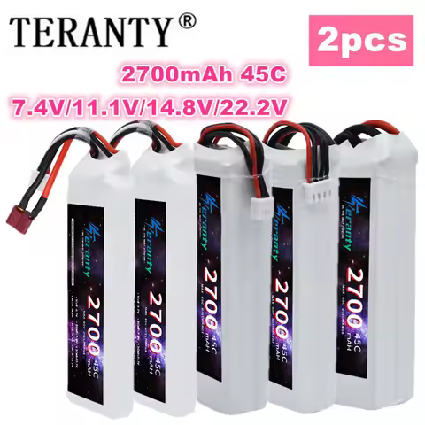 TERANTY 2700MAH 45C 2S 3S 4S 6S 45C Lipo Battery For RC Car Truck Airplane FPV UAV Drone 7.4V 11.1V 