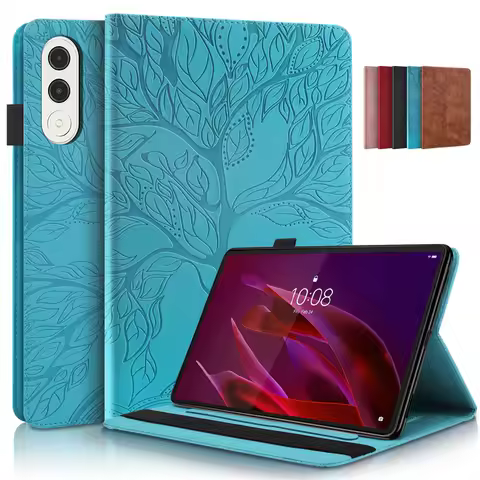 Funda For Lenovo Yoga Tab 11.1 Case TB710FU TB710FC Emboss Tree Flip Wallet Stand Cover For Lenovo Y