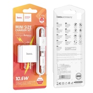 Hoco C106 SET ชุดหัวชาร์จพร้อมสายชาร์จ จ่ายไฟเต็ม 2.1A /10.5W สำหรับ iOS Micro Type-C รองรับทุกอุปกร