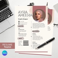 🔥INSTANT🔥Resume Template with Photo, Aesthetic and Minimalist Resume, Clean CV Template resume and c