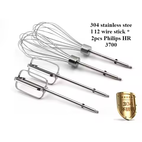 For Philips HR3700 Electric Whisk Stirring Stick 12 wire/4 piece stick stainless steel whisk head