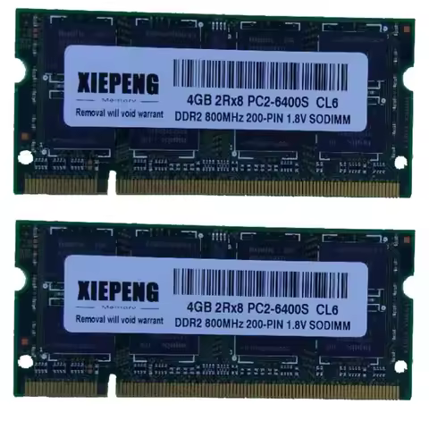 4GB 2Rx8 PC2-6400S 800MHz DDR2 2gb 800 MHz Laptop Memory 4G pc2 6400 Notebook 200-PIN SODIMM RAM
