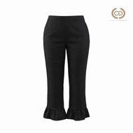 C&D Linen Pants ทรง Ruffle Pants ขายาวห้าส่วน CXJ8BL