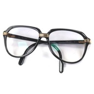 狀況良好：復古Cartier Trinity Mustard de Cartier 太陽眼鏡，漸層鏡片，logo 五金零件，黑色和金色鏡片，紫色鏡片，60x15mm，140° 放大倍率，含包裝盒，法國