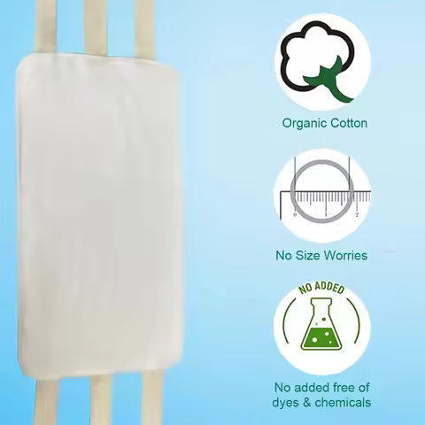 Castor Oil Pack Wrap Reusable Organic Cotton Castor Oil Packs with Adjustable Elastic Strap Castor O