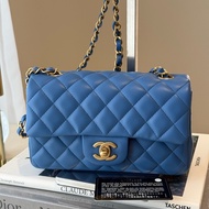 CHANEL CF20 coco20 藍色mini 鏈條包 27開
