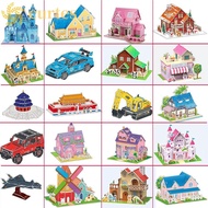CURTES 3D Castle Airplane Assembly Model, Building Model 3d Puzzles, Educational Toys Airplane Paper