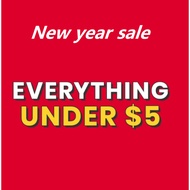 everything under $5, new year sale