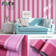 Pink Striped Wallpaper 8m to/d 9m x 45cm
