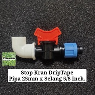 Stop Faucet Drip Tape Pipe 25mm x 5/8 Inch Stop Faucet Elbow Pipe Aquarium 25mm x 5/8 Inch Elbow Pip