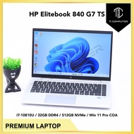 HP Elitebook 840 G7 Touchscreen Intel Core i7-10810U 32GB DDR4 RAM 512GB NVMe SSD Win 11 Pro Refurbi