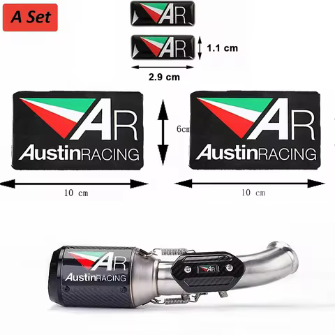 For Austin Racing AR Escape Exhaust Sticker Honda Kawasaki BMW Yamaha Aprilia KTM Ducati CFMOTO Moto