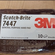 MERAH Scotch Brite 3m 7447 General maroon Hand PadPURPOSE 6 x 9 inches