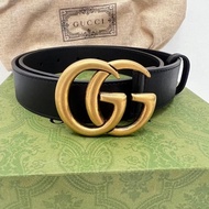 Gucci 經典仿舊logo皮帶