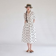 黑白波點連衣裙|洋裝|春夏款|Sora-1178