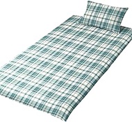 Merry Night FF13111-53 Easy to put on and take off L-shaped zipper Futon Cover "Madras Check" Green 
