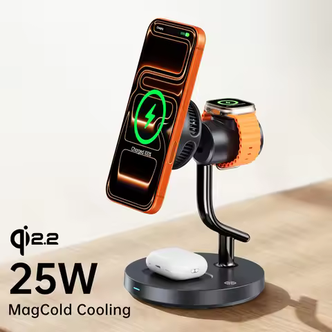 MagCold Qi2.2 25W Magnetic Wireless Charger Stand for iPhone Galaxy S25/S26 Fast Charging,Galaxy Wat