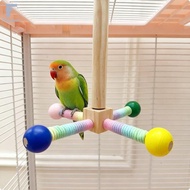 [Flameer] Parrot Windmill Toy Interactive Rotating Parrot Perch Colorful Rotating Bird Perch for Par