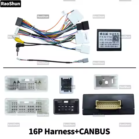 Car Android Stereo Harness For Toyota Corolla Auris RAV4 Hilux Kluger Fortuner Highlander 16PIN Powe