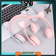 Sao - 5422 Cute Cat Ear Headphones Led Wireless Cat-Shaped Wireless Light Headphones Flash Bluetooth