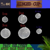 Hinged Cup0.5/1/1.5/2/3/4oZ ENVIRONMENTAL FRIENDLY SAUCER CUP Can be used to hold ice cream and food