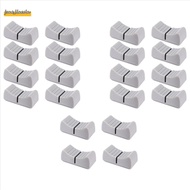 20Pcs 24mmx11mmx10mm Console Mixer Slider Fader Knobs Replacement for Potentiometer Gray Knob Black 