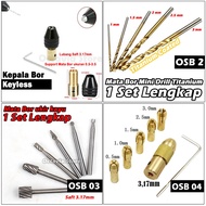 MATA Mini Drill head Drill collet Chuck 1 set or Drill bit 1 set