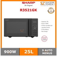 Sharp R3521GK 25L Microwave Oven / 2 Auto Menus / 2 Auto Reheat Menus