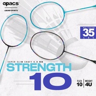 Apacs Strength 10 (4U/G2)With String&amp;Grip (Up String Service Free) Badminton Racket Original 100%