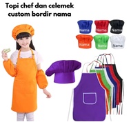 Children's Chef Apron Chef Suit Chef Hat and Apron Free Name Embroidery