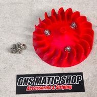 MESIN MIO STAINLESS HENG ENGINE FAN BOLT SET MIO STAINLESS HENG MAGNETIC FAN BOLT