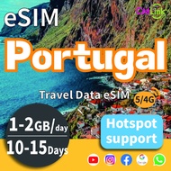 Portugal eSIM: Unlimited Data for 10 or 15 Days 2GB per Day. Countries Covered:Netherlands France Sp