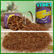 อาหารไส้เดือนดินแมลงในเลือดอบแห้ง600มล. ตู้ปลาจูบปลาเมืองร้อน Discus Tetra Betta Guppy Koi เต่าทะเลอ