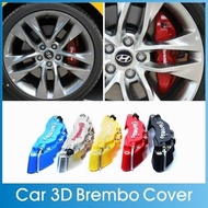 4pcs/set Car ABS 3D Front+ Rear Disc Brake Caliper Cover With Brembo Universal Kit Red/black/yellow/