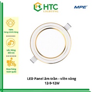 Đèn Led Panel âm trần Tròn 7W, viền vàng - thương hiệu MPE