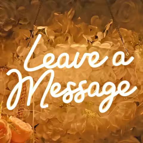 Leave A Message Led Neon Light Sign Guestbook Business Desk Table Wedding Reception Welcome Wall Dec