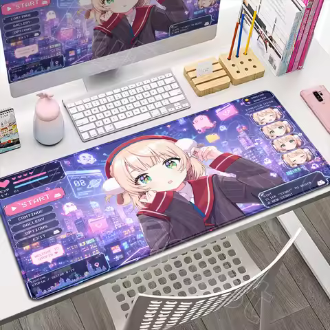 Kawaii Girl Shigure Ui MousePad Computer Keyboard Mat Rubber Game Accessories 900x400MM HD Printing 