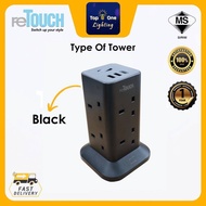 [SIRIM] reTouch Octo Tower Socket with Surge Protection and Overload Protection Extension Socket SIR