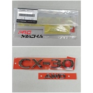 ORIGINAL MAZDA CX-30 REAR BONNET EMBLEM CX-30 AWD LOGO. CX30