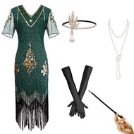 1920s Retro Sequined Plus Size Performance Dress