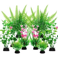 Hiasan Akuarium QUOZUO, 10pcs Hiasan Akuarium, Tumbuhan Akuarium, Aksesori Akuarium Hijau, Hiasan Pl