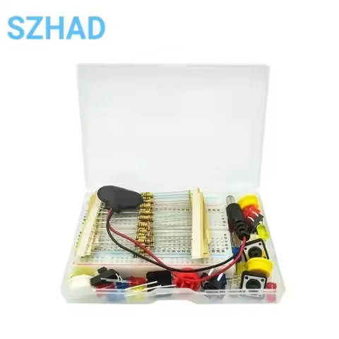 1set Portable Kit Resistor Jumper Wires Breadboard Switch Key LDR Battery Connector Handy Starter Ki