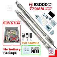 E8 E3000 770MM ( 4CH 433MHZ )   ( FULL SET ) SWING ARM AUTOGATE HEAVY DUTY DREAM ARM AUTO GATE SYSTE
