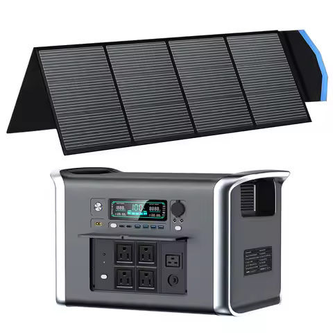 CTOLITY AP2000 2400W Portable Power Station LiFePO4 with 400W 41V Solar Panel Solar Generator Home P