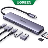 UGREEN USB C Hub 7 IN 1 4K 30Hz 6 IN 1 Type C to HDMI 4K 2 USB 3.0 Ports SD TF Card Reader PD100W