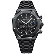 TRILLION ID Jam Tangan Pria Chronograph Aktif Stainless Steel BP05-Jam Tangan Pria Bisnis Tahan Air 