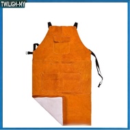 【new1】 Leather Welding Work Apron Heat Resistant Apron,Flame Retardant Heavy Duty Apron