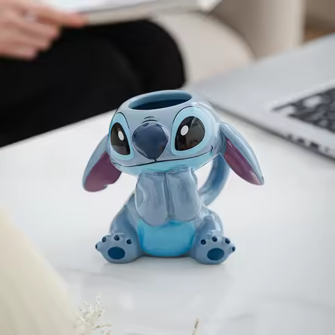 Disney Lilo&Stitch Ceramic Mug Stereoscopic Water Cup Stitch Home Office Milk Coffee Cup Cartoon Vas