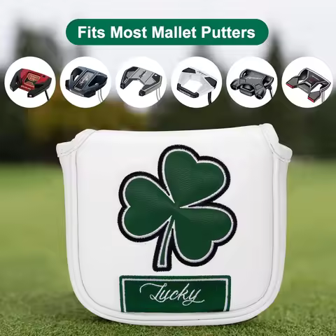 Golf Club Head Covers Mallet Putter Cover with Strong Magnetic Headcovers Fits Scotty Cameron, Taylo